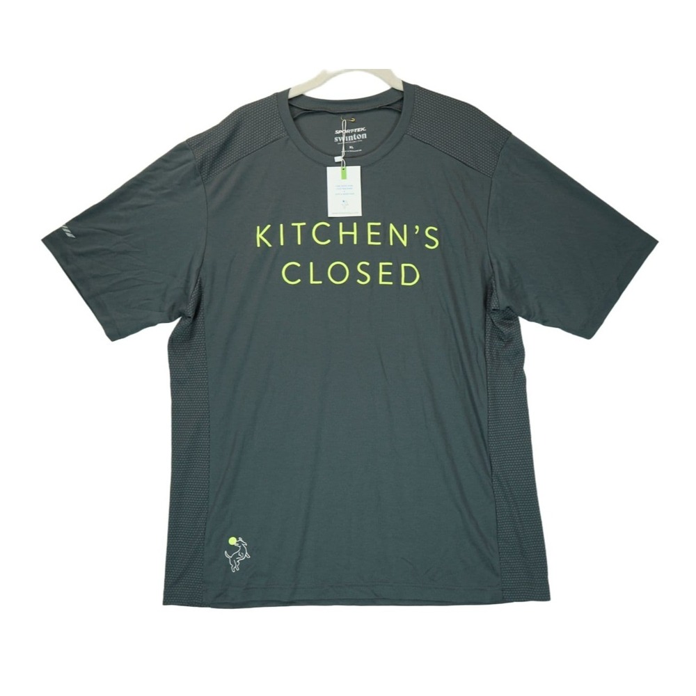 NWT Men's Kitchen's Closed Performance Shirt Gray Sportek Swinton